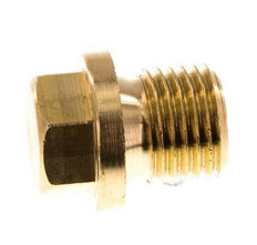 Plug G1/4'' Brass with Collar and External Hex 16bar (224.8psi) [5 Pieces]