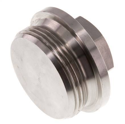 Plug G1 1/2'' Stainless steel with Collar and External Hex 40bar (562.0psi)