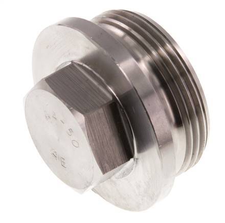 Plug G1 1/2'' Stainless steel with Collar and External Hex 40bar (562.0psi)