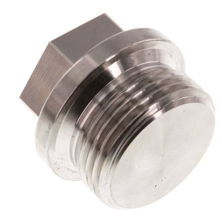 Plug G1'' Stainless steel with Collar and External Hex 40bar (562.0psi)