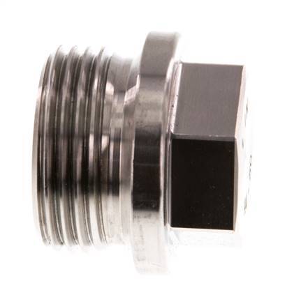 Plug G1'' Stainless steel with Collar and External Hex 40bar (562.0psi)
