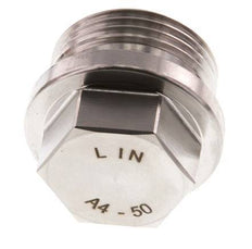 Plug G1'' Stainless steel with Collar and External Hex 40bar (562.0psi)