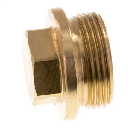 Plug G1 1/4'' Brass with Collar and External Hex 16bar (224.8psi)