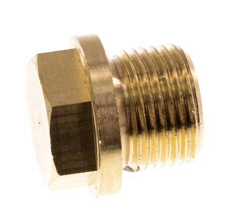Plug G3/8'' Brass with Collar and External Hex 16bar (224.8psi) [2 Pieces]