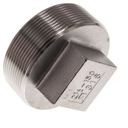 Plug R2 1/2'' Stainless steel with External Square 16bar (224.8psi)