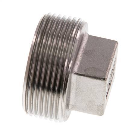 Plug R1 1/2'' Stainless steel with External Square 16bar (224.8psi)
