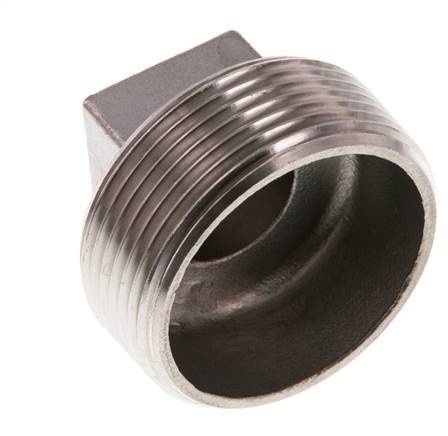Plug R1 1/2'' Stainless steel with External Square 16bar (224.8psi)
