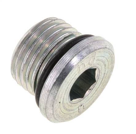 Plug UNF 9/16INCH-18 Steel NBR with Internal Hex 630bar (8851.5psi) [2 Pieces]