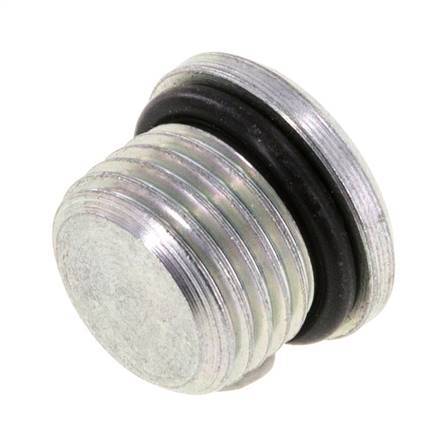 Plug UNF 9/16INCH-18 Steel NBR with Internal Hex 630bar (8851.5psi) [2 Pieces]