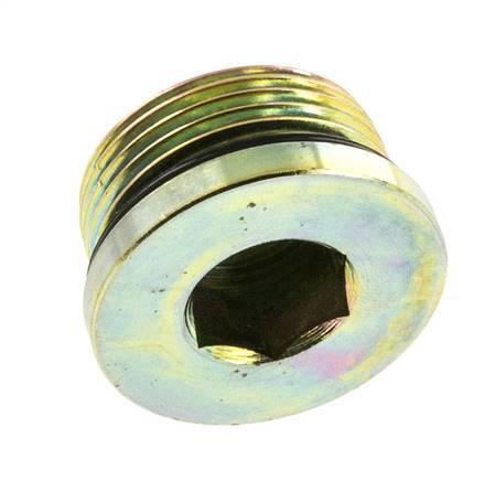 Plug UN 1-5/16''-12 Steel NBR with Internal Hex 400bar (5620.0psi)