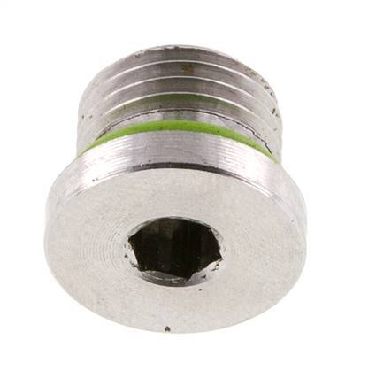 Plug UNF 1/2''-20 Stainless steel FKM with Internal Hex 630bar (8851.5psi)