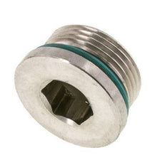 Plug UN 1-5/16''-12 Stainless steel FKM with Internal Hex 400bar (5620.0psi)