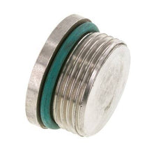 Plug UN 1-5/16''-12 Stainless steel FKM with Internal Hex 400bar (5620.0psi)
