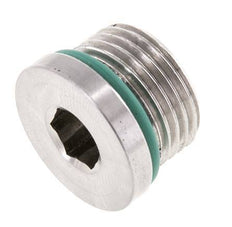 Plug UNF 3/4INCH-16 Stainless steel FKM with Internal Hex 630bar (8851.5psi)