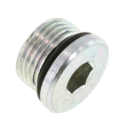 Plug UNF 7/8''-14 Steel NBR with Internal Hex 630bar (8851.5psi)