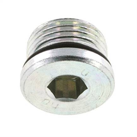 Plug UNF 7/8''-14 Steel NBR with Internal Hex 630bar (8851.5psi)