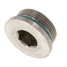 Plug UN 1-5/8''-12 Stainless steel FKM with Internal Hex 250bar (3512.5psi)