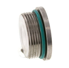 Plug UN 1-5/8''-12 Stainless steel FKM with Internal Hex 250bar (3512.5psi)