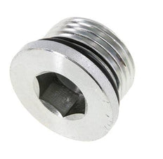 Plug UN 1-1/16''-12 Steel NBR with Internal Hex 400bar (5620.0psi)