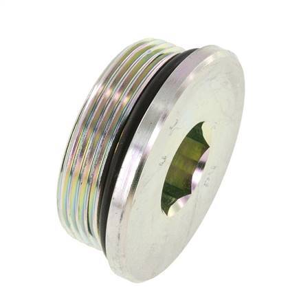 Plug UN 1-7/8''-12 Steel NBR with Internal Hex 250bar (3512.5psi)