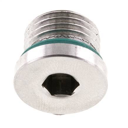 Plug UNF 9/16INCH-18 Stainless steel FKM with Internal Hex 630bar (8851.5psi)