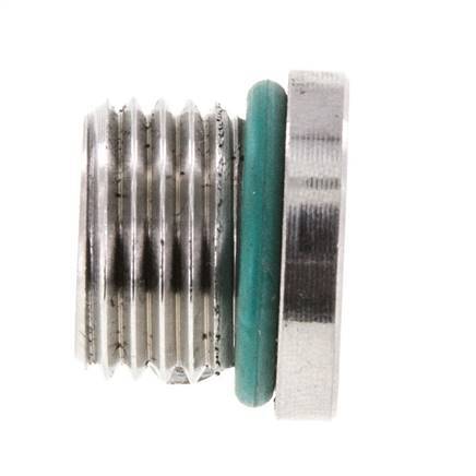 Plug UNF 9/16INCH-18 Stainless steel FKM with Internal Hex 630bar (8851.5psi)