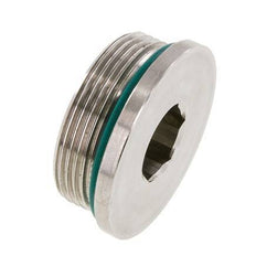 Plug UN 1-7/8''-12 Stainless steel FKM with Internal Hex 250bar (3512.5psi)