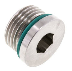 Plug UNF 7/8''-14 Stainless steel FKM with Internal Hex 630bar (8851.5psi)