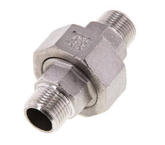 Union Straight Connector R3/8'' Stainless Steel Flat Seal PTFE 16bar (224.8psi)