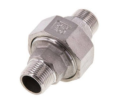 Union Straight Connector R3/8'' Stainless Steel Flat Seal PTFE 16bar (224.8psi)