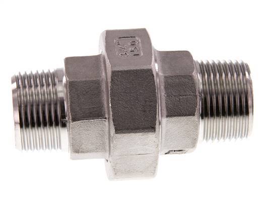 Union Straight Connector R3/4'' Stainless Steel Flat Seal PTFE 16bar (224.8psi)