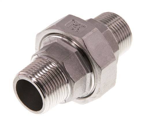 Union Straight Connector R3/4'' Stainless Steel Flat Seal PTFE 16bar (224.8psi)