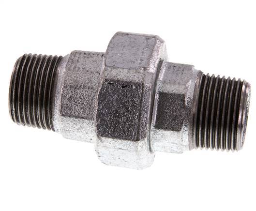 Union Straight Connector R1'' Cast Iron Flat Seal 25bar (351.25psi)