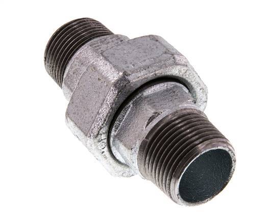 Union Straight Connector R1'' Cast Iron Flat Seal 25bar (351.25psi)