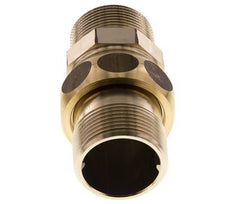 Union Straight Connector R1 1/4'' Brass Flat Seal Centellen 16bar (224.8psi)