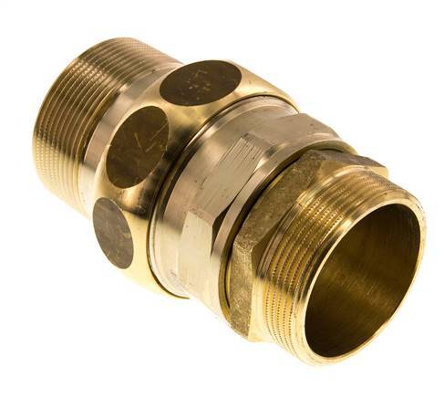 Union Straight Connector R2'' Brass Flat Seal Centellen 16bar (224.8psi)
