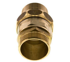 Union Straight Connector R2'' Brass Flat Seal Centellen 16bar (224.8psi)