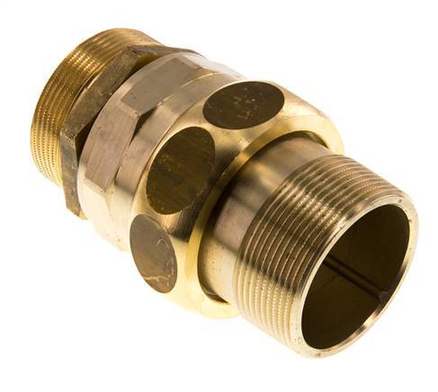 Union Straight Connector R2'' Brass Flat Seal Centellen 16bar (224.8psi)