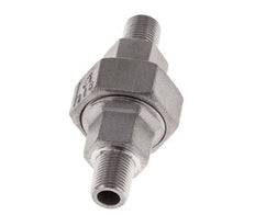 Union Straight Connector R1/8'' Stainless Steel Flat Seal PTFE 16bar (224.8psi)