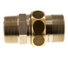 Union Straight Connector R1 1/2'' Brass Flat Seal Centellen 16bar (224.8psi)