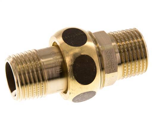 Union Straight Connector R1/2'' Brass Flat Seal Centellen 16bar (224.8psi)