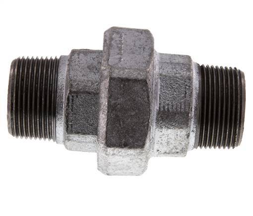 Union Straight Connector R1 1/4'' Cast Iron Flat Seal 25bar (351.25psi)