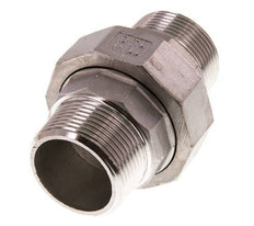Union Straight Connector R1 1/4'' Stainless Steel Flat Seal PTFE 16bar (224.8psi)