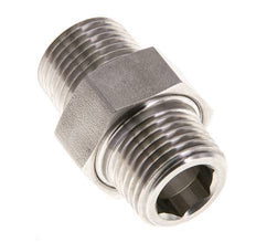 Double Nipple R1/2'' Separable Stainless Steel Flat Seal PTFE 40bar (562.0psi)