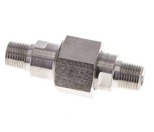 Double Nipple R1/8'' Separable Stainless Steel Flat Seal PTFE 40bar (562.0psi)