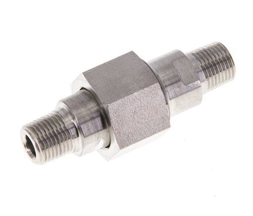 Double Nipple R1/8'' Separable Stainless Steel Flat Seal PTFE 40bar (562.0psi)