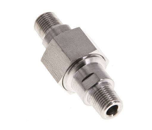 Double Nipple R1/8'' Separable Stainless Steel Flat Seal PTFE 40bar (562.0psi)