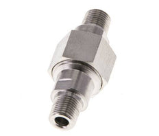 Double Nipple R1/8'' Separable Stainless Steel Flat Seal PTFE 40bar (562.0psi)