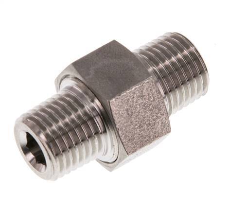 Double Nipple R1/4'' Separable Stainless Steel Conical Seal 40bar (562.0psi)