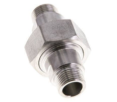 Double Nipple R3/8'' Separable Stainless Steel Flat Seal PTFE 40bar (562.0psi)